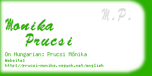 monika prucsi business card